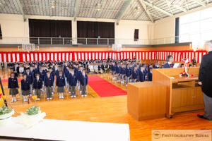 学校行事の写真撮影の一例（中学校）